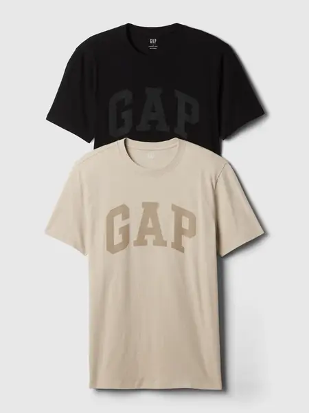 GAP Pánské Bavlněné tričko s logem, 2 ks 885595-00 Velikost: XS