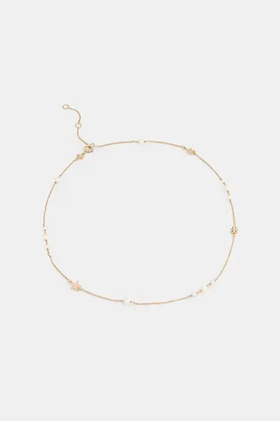 Pozlacený náhrdelník Tory Burch Delicate Kira Pearl