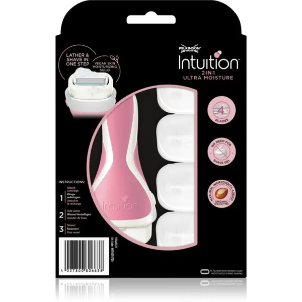 Wilkinson Sword Intuition 2in1 Ultra Moisture Razor holicí strojek + náhradní hlavice 5 ks