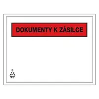 1000 x Samolepicí obal na doprovodnou dokumentaci, 230x125mm, DOKUMENTY K ZÁSILCE | RAJA
