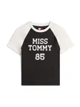 Tommy Jeans Tričko  čierna / biela