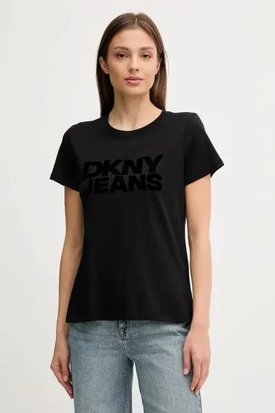 Tričko Dkny dámské, černá barva, DJ4T1265