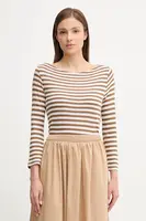 Tričko s dlouhým rukávem s příměsí lnu United Colors of Benetton