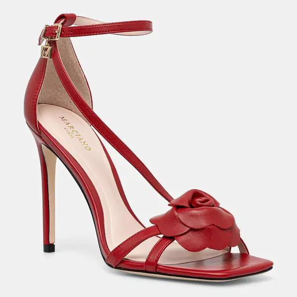Kožené sandály Marciano Guess červená barva, 5YGZ34 7368A