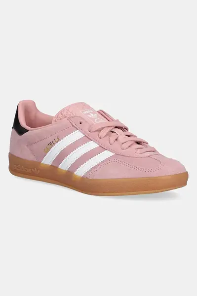 Dětské tenisky adidas Originals GAZELLE INDOOR růžová barva, JP8763