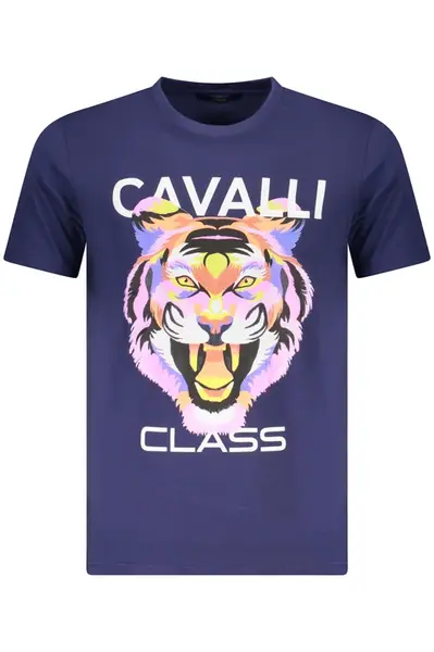 CAVALLI CLASS pánské triko s krátkým rukávem modré