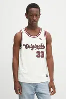 Tričko bez rukávů adidas Originals OG Jersey béžová barva, JM9953