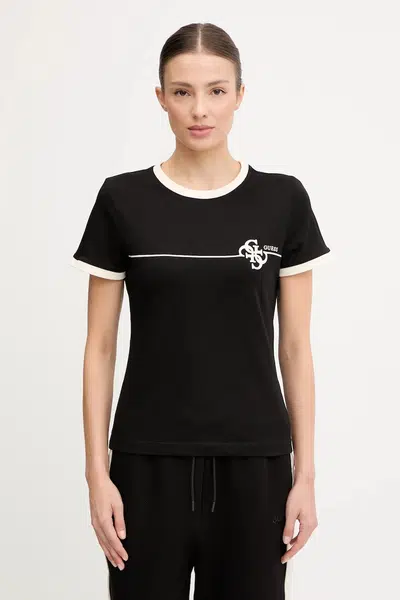 Tričko Guess CARMEN dámské, černá barva, V5YI01 J1314