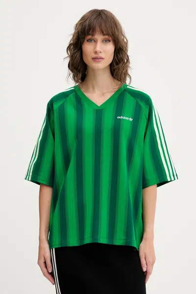 Tričko adidas Originals Linear Tee dámské, zelená barva, JW6022