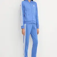 Tepláková souprava adidas Essentials 3-Stripes dámská, fialová barva, JX0508
