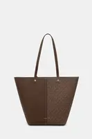 Kabelka MICHAEL Michael Kors FLORA hnědá barva, 30T5GFFT3B