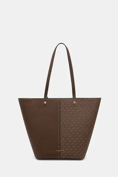 Kabelka MICHAEL Michael Kors FLORA hnědá barva, 30T5GFFT3B