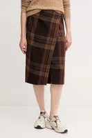 Sukně Polo Ralph Lauren hnědá barva, midi, pouzdrová, 211A92181