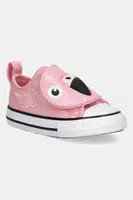 Dětské tenisky Converse CHUCK TAYLOR ALL STAR ONE STRAP růžová barva, A11789C
