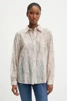 Košile Answear.LAB dámská, béžová barva, regular, s klasickým límcem