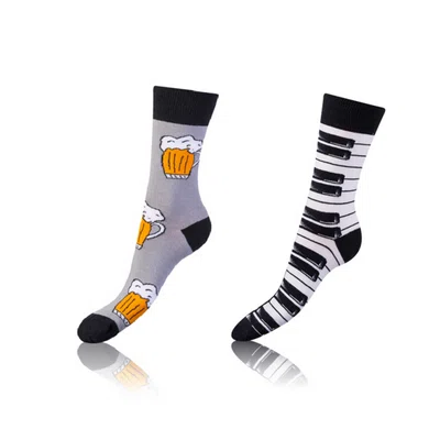 Bellinda
CRAZY SOCKS 2x - Cheerful Socks 2 Pairs - Black - White