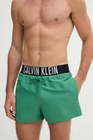 Plavkové šortky Calvin Klein zelená barva, LV00N61094