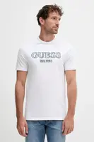 Bavlněné tričko Guess bílá barva, s potiskem, M5GI07 I3Z14