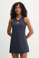Sportovní šaty EA7 Emporio Armani tmavomodrá barva, mini, AF12509.7W000317