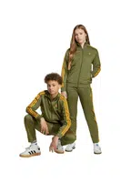 Dětské tepláky adidas Originals zelená barva, s aplikací, JZ4079