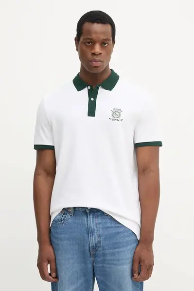 Bavlněné polo tričko Guess