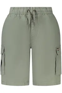 Pánské zelené kapsáčové bermudy
