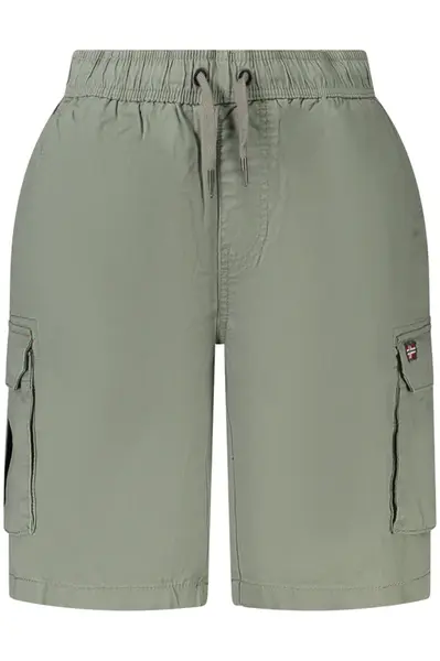 Pánské zelené kapsáčové bermudy