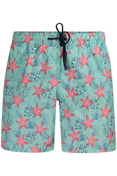 Pánské modré koupací kraťasy s hvězdicemi