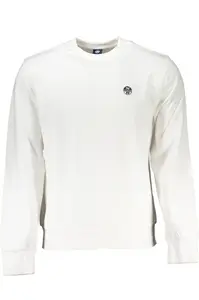 Bílá pánská mikina bez zipu