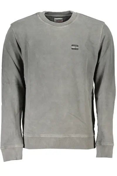 TOMMY HILFIGER MEN'S BLACK ZIPLESS SWEATSHIRT