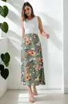 16652 Dewberry Womens Midi Woven Skirt-NEFTİ