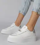 Gemre White-silver sneakers decorated with glitter and rhinestones Felura