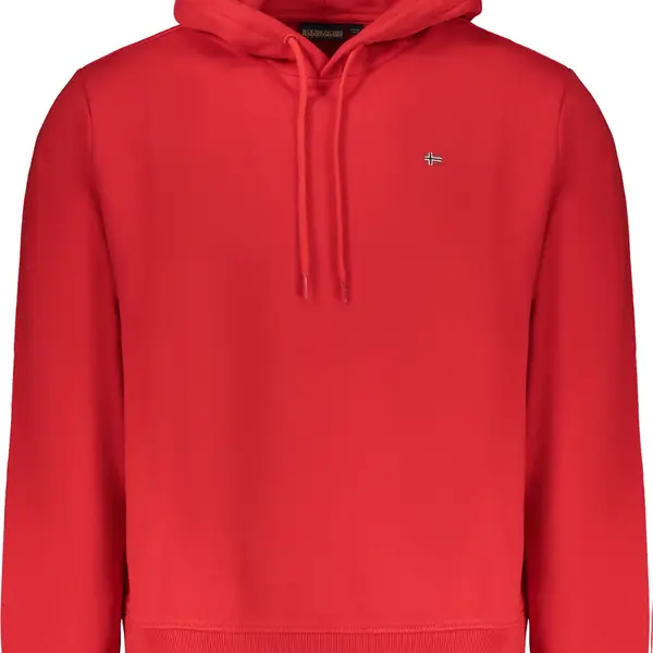 NAPAPIJRI RED MEN'S ZIP-LESS SWEATSHIRT