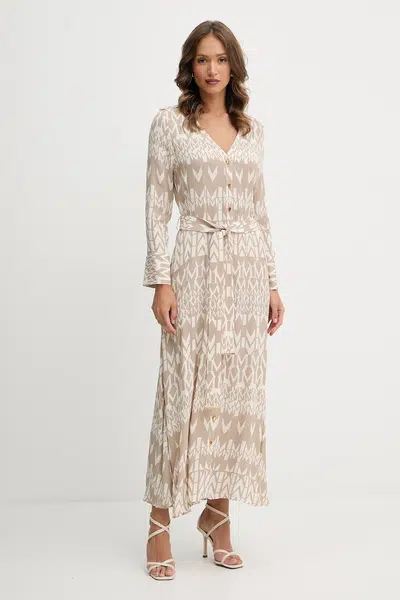 Šaty Marciano Guess BRITNEY béžová barva, maxi, 5YGK47 7352A