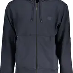 HUGO BOSS MEN'S BLUE ZIPPED SWEATSHIRT