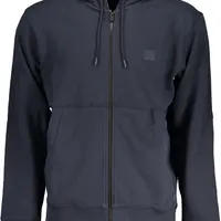 HUGO BOSS MEN'S BLUE ZIPPED SWEATSHIRT