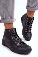 BIG STAR SHOES Dámské Tenisky Big Star Vysoké Zateplené Černé