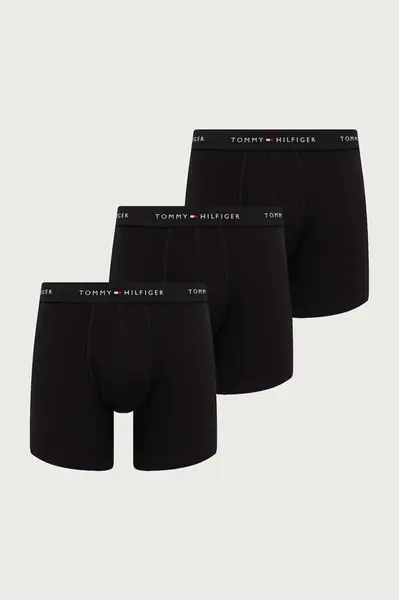Tommy Hilfiger  priliehavé boxerky pánske bavlnené s elastanom 3-pak