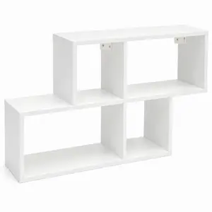 MID.YOU NÁSTĚNNÝ REGÁL, bílá, 100/53/20 cm