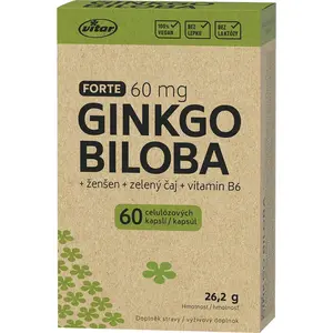 Vitar Origin Ginkgo biloba + zelený čaj 60 kapslí