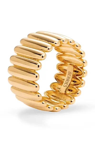 BERRIES  prstýnek dámský pozlacený stříbrný Bott Maxi Ring
