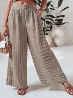 Dámské široké kalhoty s proužky MODERESS
