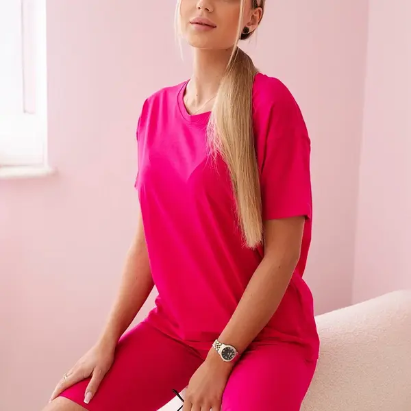 Sada top+legíny fuchsie