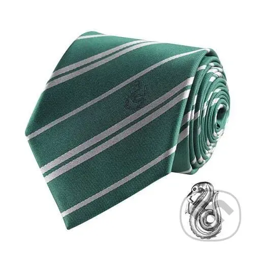 Kravata Harry Potter s odznakem - Slizolin