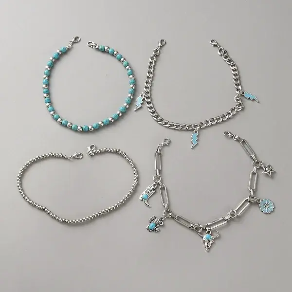 4Pcs Iron Hat Chain