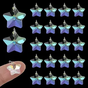 60Pcs Star Glass Pendants