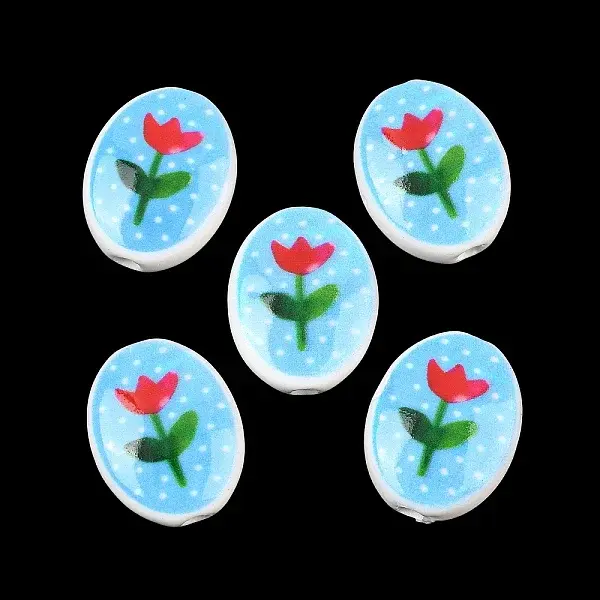 Printed Handmade Porcelain Beads