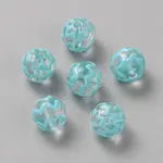 Transparent Painted Glass Beads