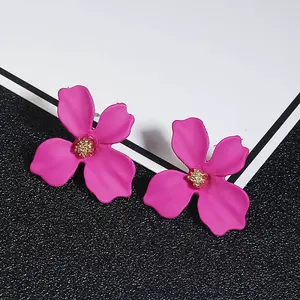Flower Alloy Stud Earrings