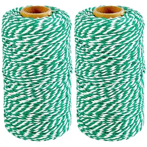 2 Rolls Macrame 2-Ply Cotton Braided Thread